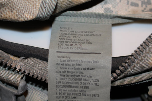 Assault Pack Molle II -USGI -ACU Dig