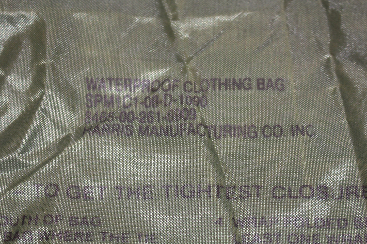 Waterproof Clothing Bag, Olive Green, USGI Grade A