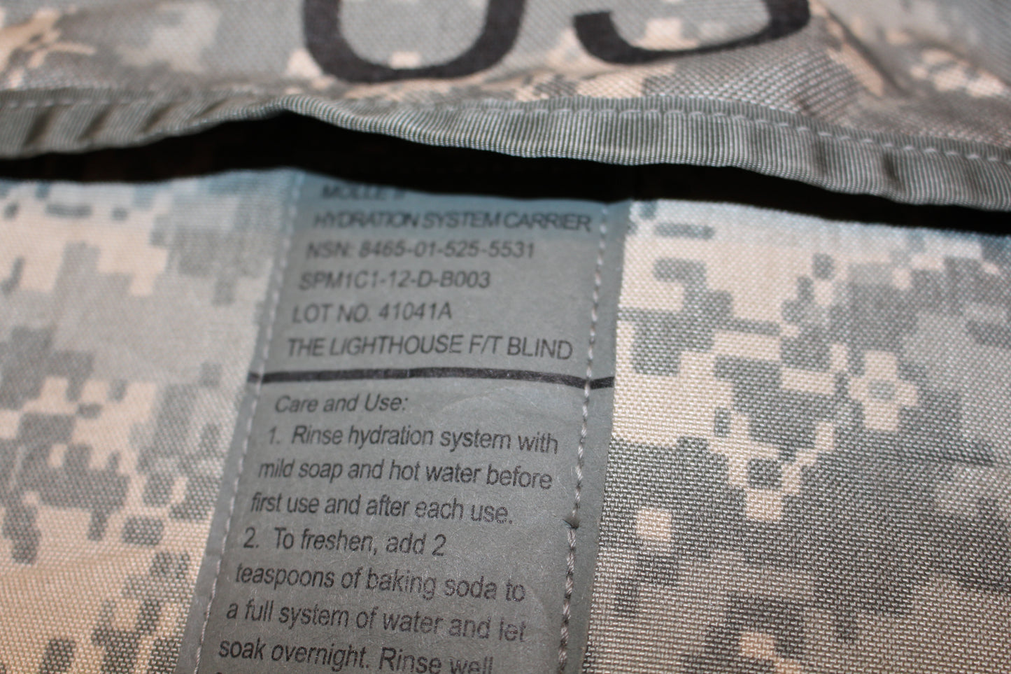 Hydration Carrier, MOLLE II - USGI -ACU Digital Camo- No Bladder